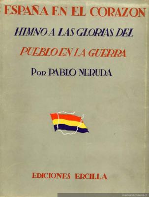 España en el corazón. 2ª ed. 1938. La tapa de la edición original.